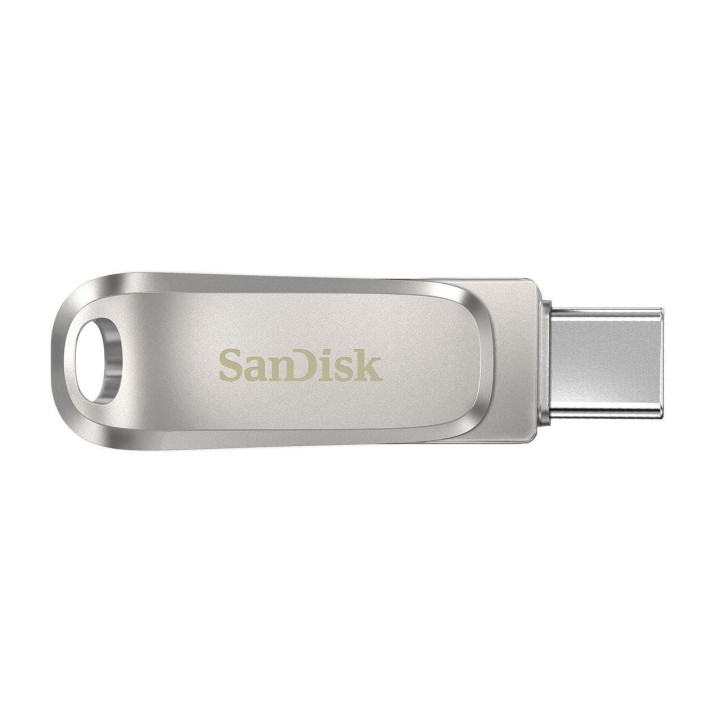 Флаш памет SanDisk 64GB Ultra Dual Drive Luxe, USB 3.1 Gen 1, USB-C, сребрист - SDDDC4-064G-G46