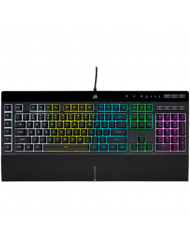 Геймърска клавиатура Corsair K55 RGB PRO, 5Z RGB, Rubber Dome - CH-9226765-NA