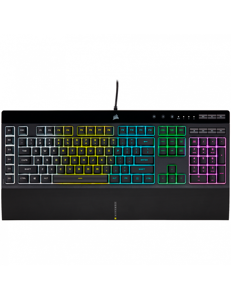 Геймърска клавиатура Corsair K55 RGB PRO, 5Z RGB, Rubber Dome - CH-9226765-NA