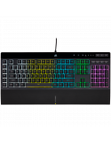 Геймърска клавиатура Corsair K55 RGB PRO, 5Z RGB, Rubber Dome - CH-9226765-NA
