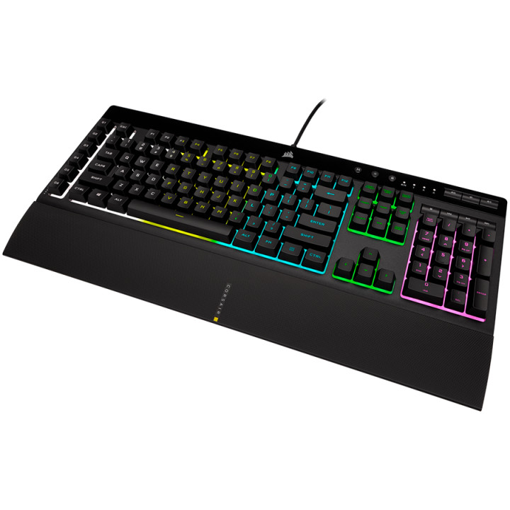 Геймърска клавиатура Corsair K55 RGB PRO, 5Z RGB, Rubber Dome - CH-9226765-NA