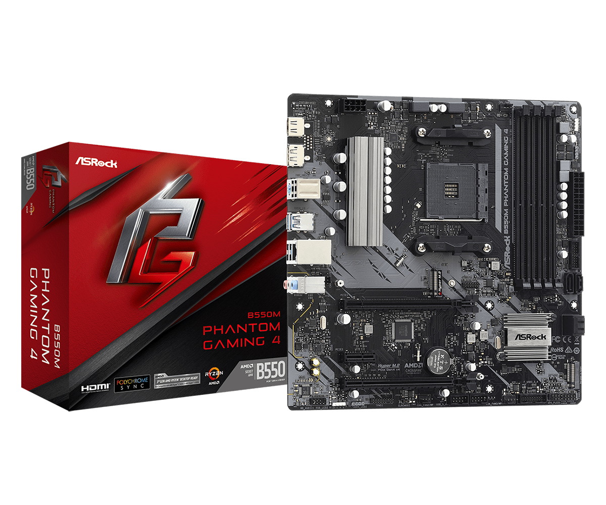 Дънна платка AsRock B550M PHANTOM GAMING 4