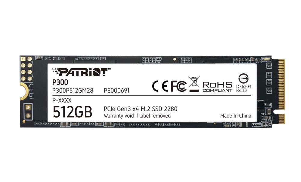 SSD диск Patriot 512GB P300 M.2 2280 PCIE - P300P512GM28