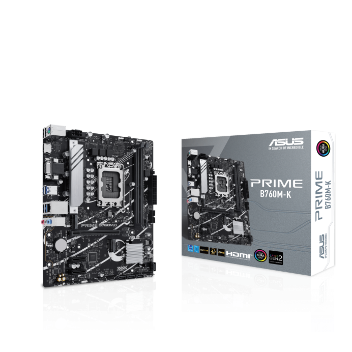 Дънна платка Asus PRIME B760M-K, DDR5, LGA1700 - 90MB1FI0-M1EAY0