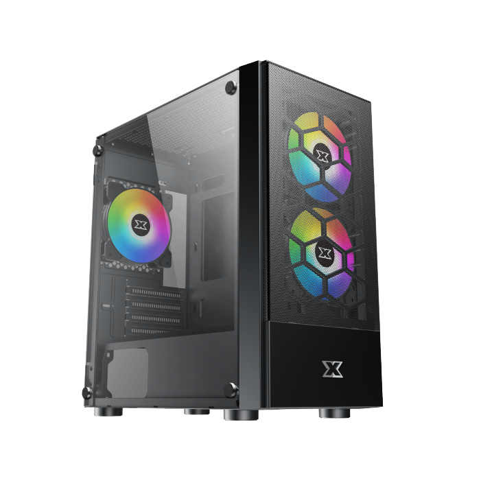 Кутия за компютър Xigmatek Oreo Black EN47758, M-ATX, 3PCS X24F Fixed RGB Fan