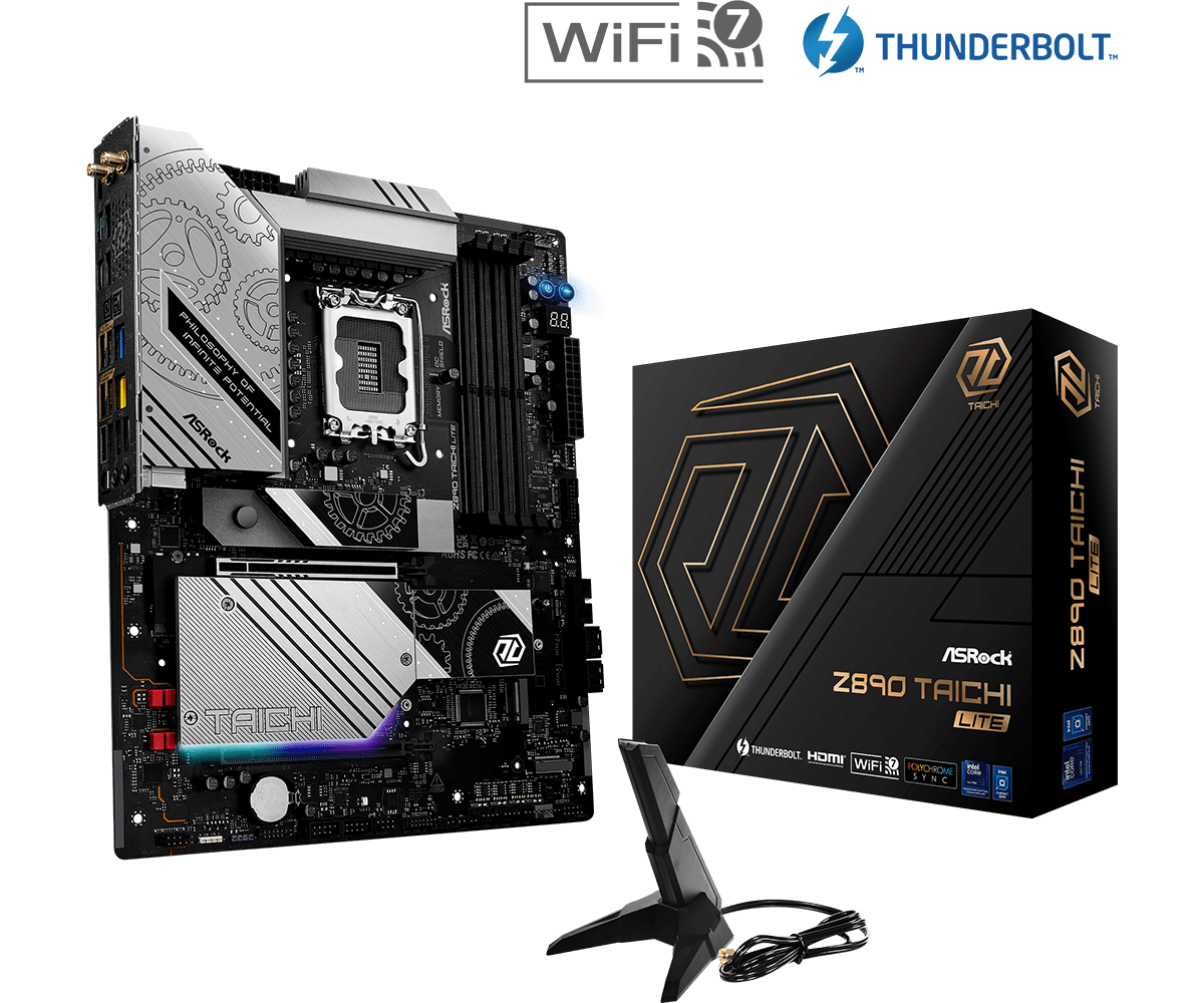 Дънна платка AsRock Z890 Taichi Lite, ATX, LGA1851, DDR5