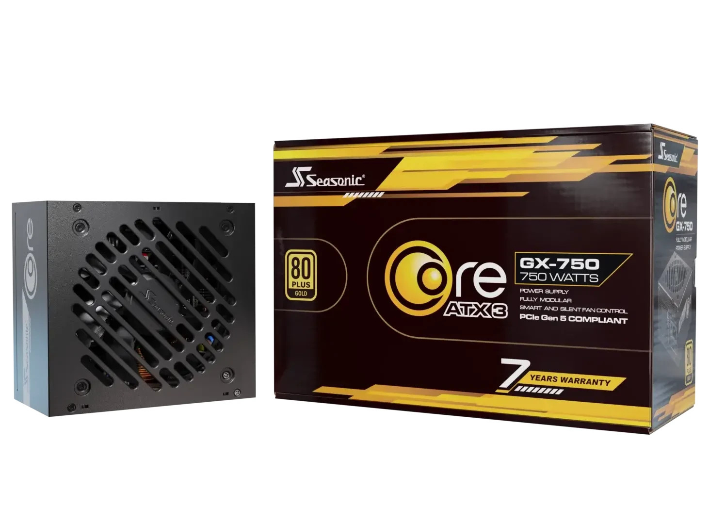 Модулно захранване Seasonic CORE GX-750 V2 PSU ATX 3.1 750W Gold, PCIe 5.1 -  - SRP-CGX751-A5A32SF