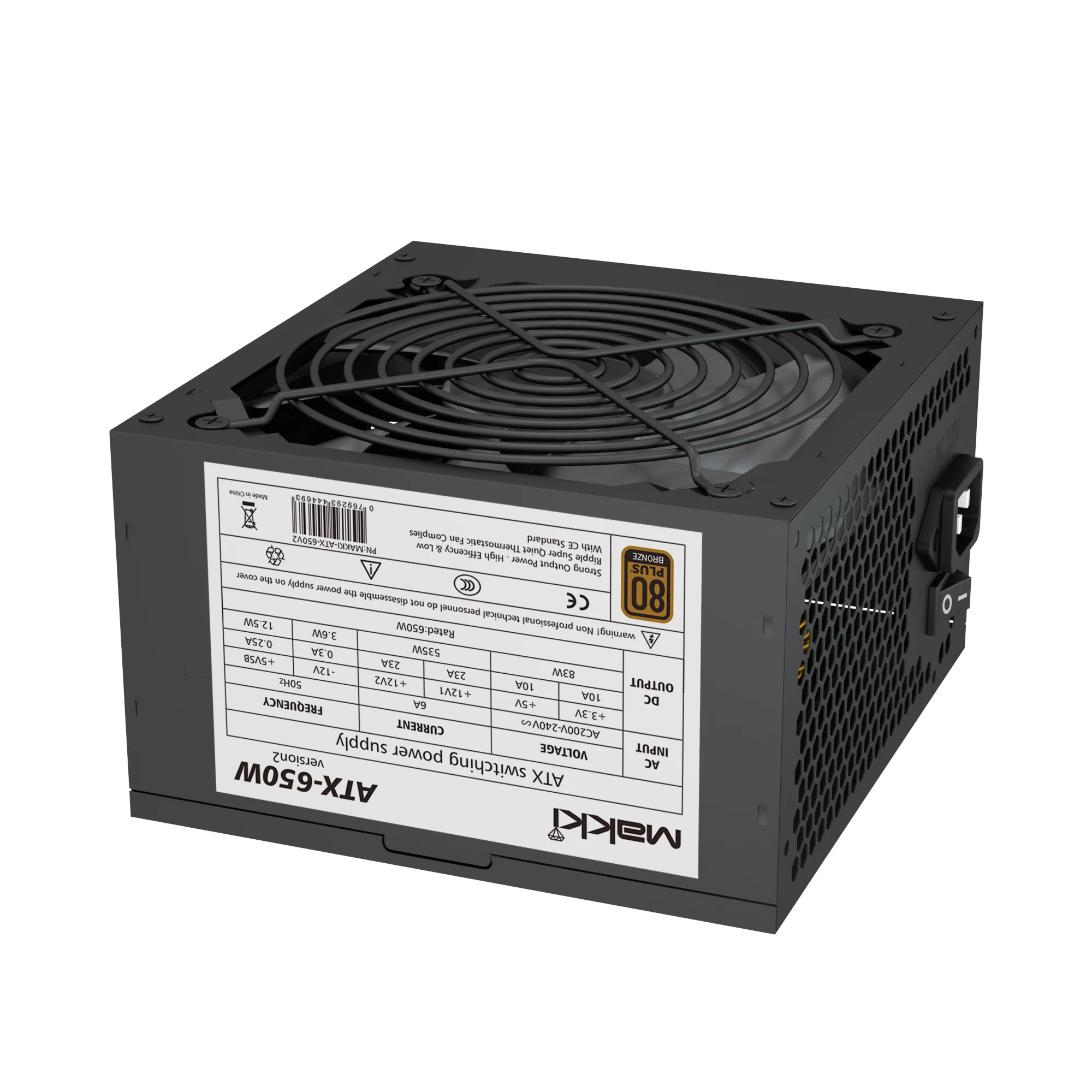 Захранване Makki PSU 650W Bronze Version 2 - MAKKI-ATX-650V2
