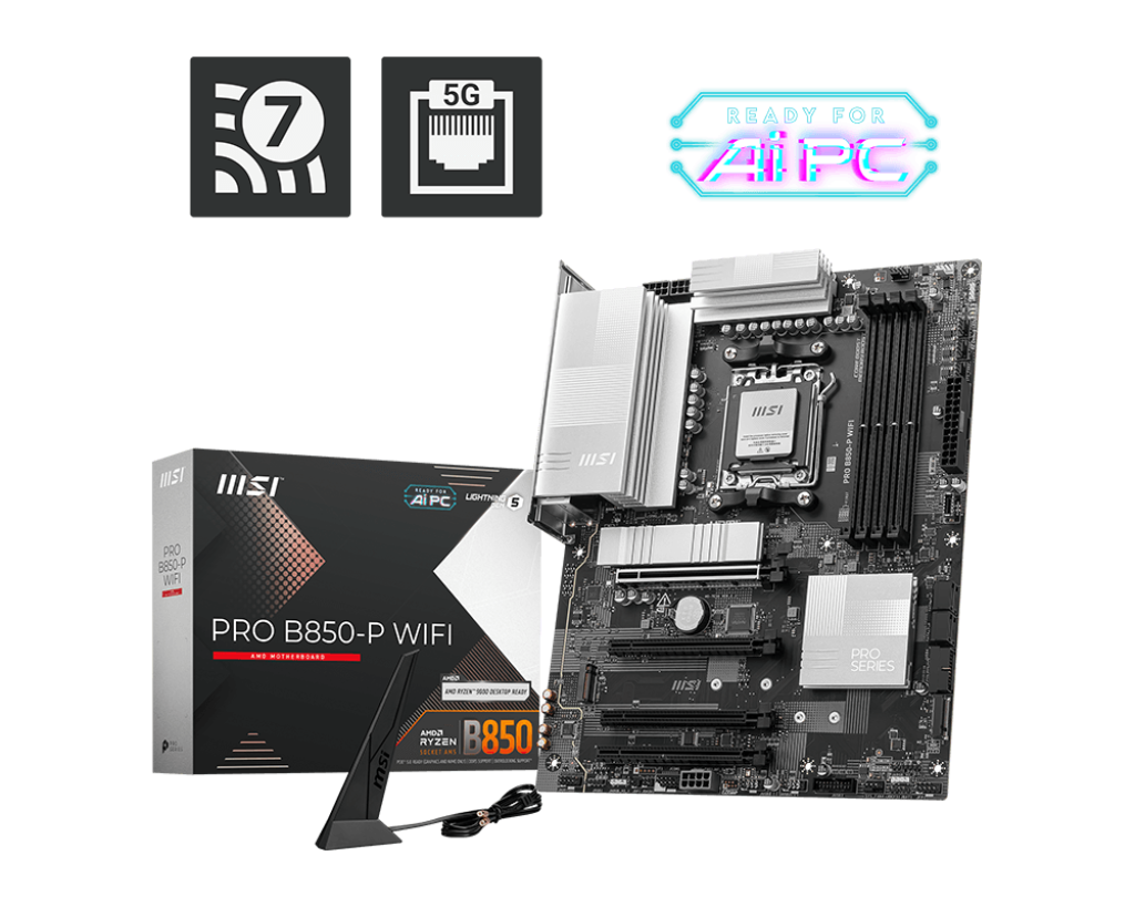 Дънна платка MSI PRO B850-P WIFI, AM5 - 911-7E56-002