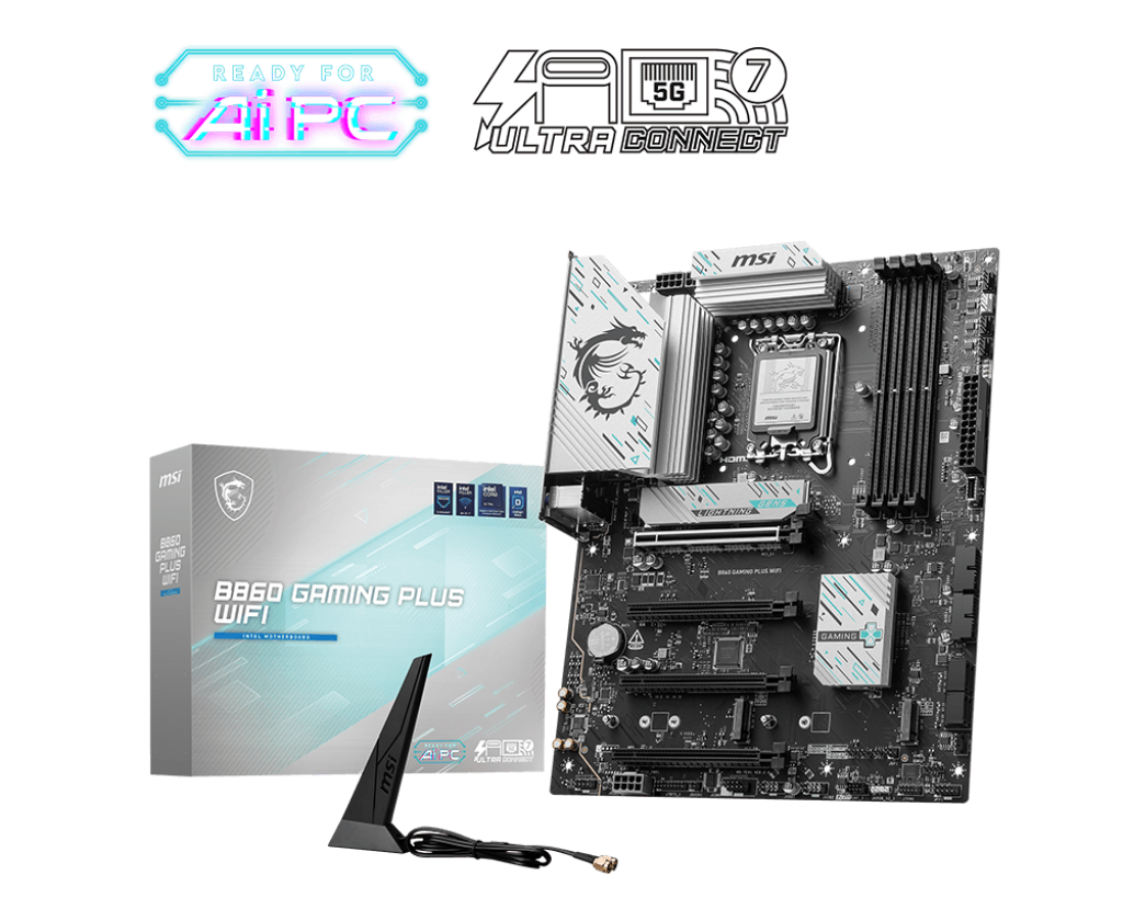Дънна платка MSI B860 GAMING PLUS WIFI, LGA1851 - 911-7E41-003