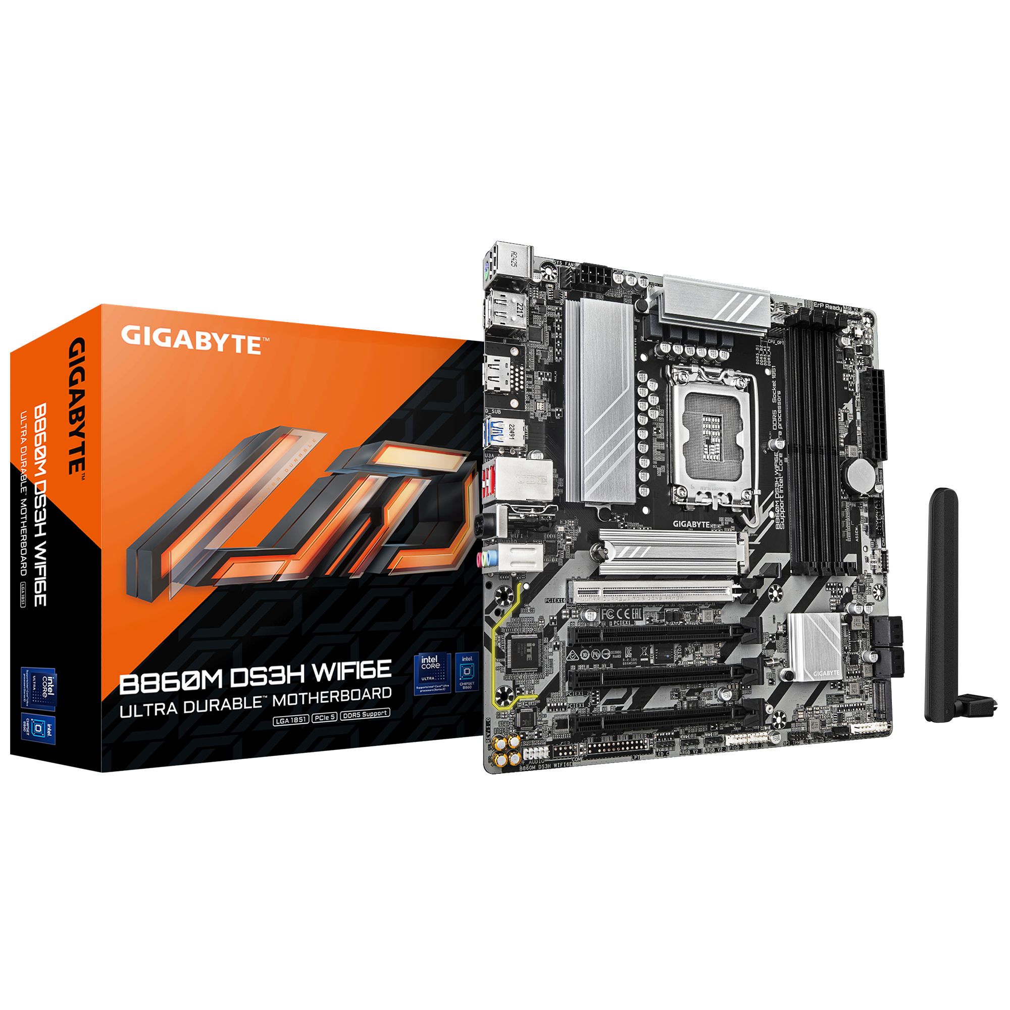 Дънна платка Gigabyte B860M DS3H WIFI 6E, LGA1851 - B860M DS3H WIFI6E