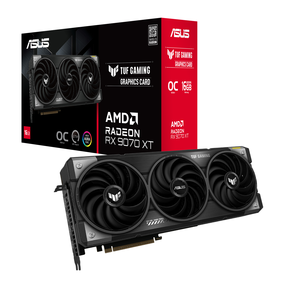 Видео карта Asus TUF Gaming Radeon RX 9070 XT 16GB OC - TUF-RX9070XT-O16G-GAMING