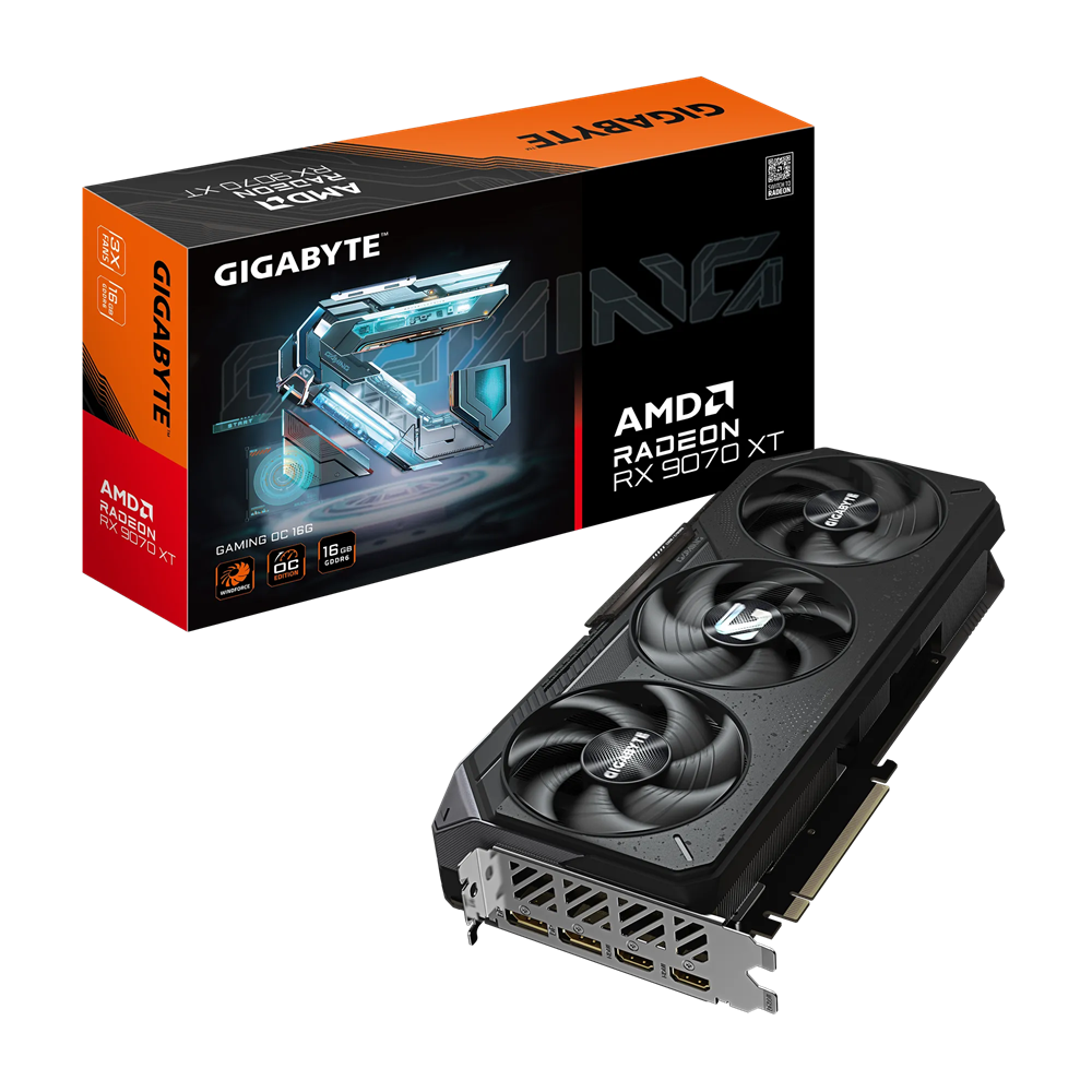 Видео карта Gigabyte Radeon RX 9070 XT GAMING OC 16G - GV-R9070XTGAMING OC-16GD
