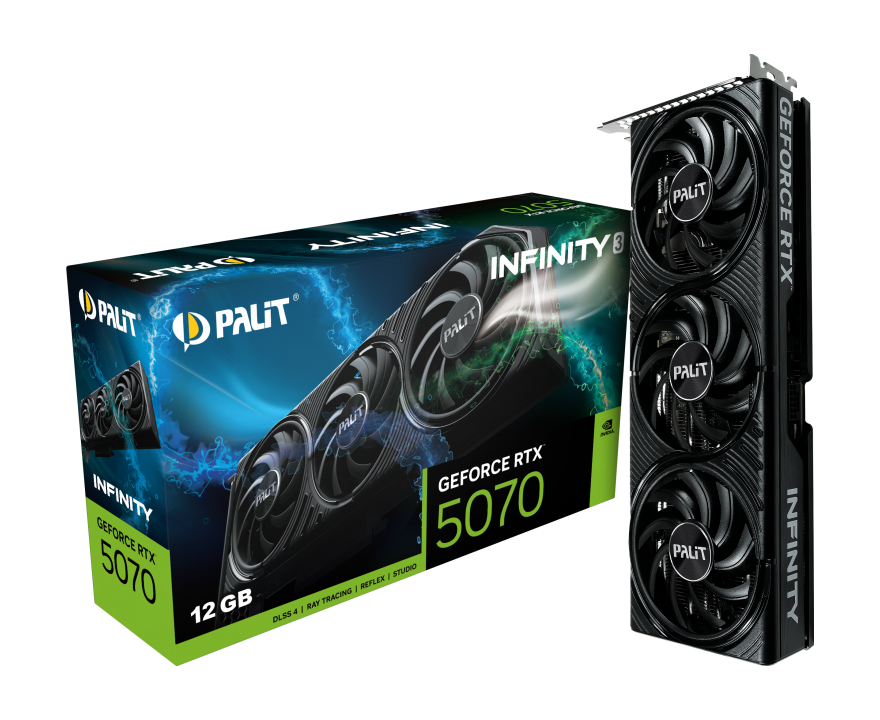 Видео карта Palit Nvidia GeForce RTX 5070 Infinity 3 12GB GDDR7 192 bit - NE75070019K9-GB2050S