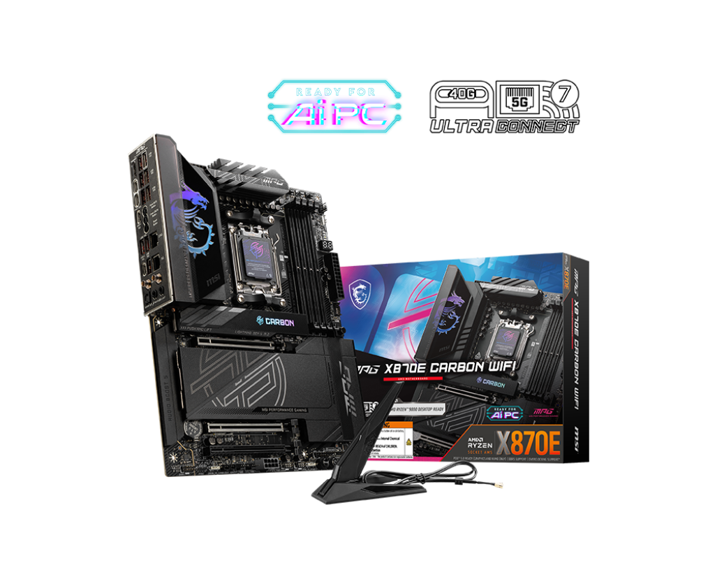 Дънна платка MSI MPG X870E CARBON WIFI, AM5 - 911-7E49-004