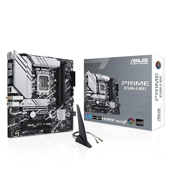Дънна платка Asus PRIME B760M-A WIFI, LGA1700 - 90MB1EL0-M1EAY0