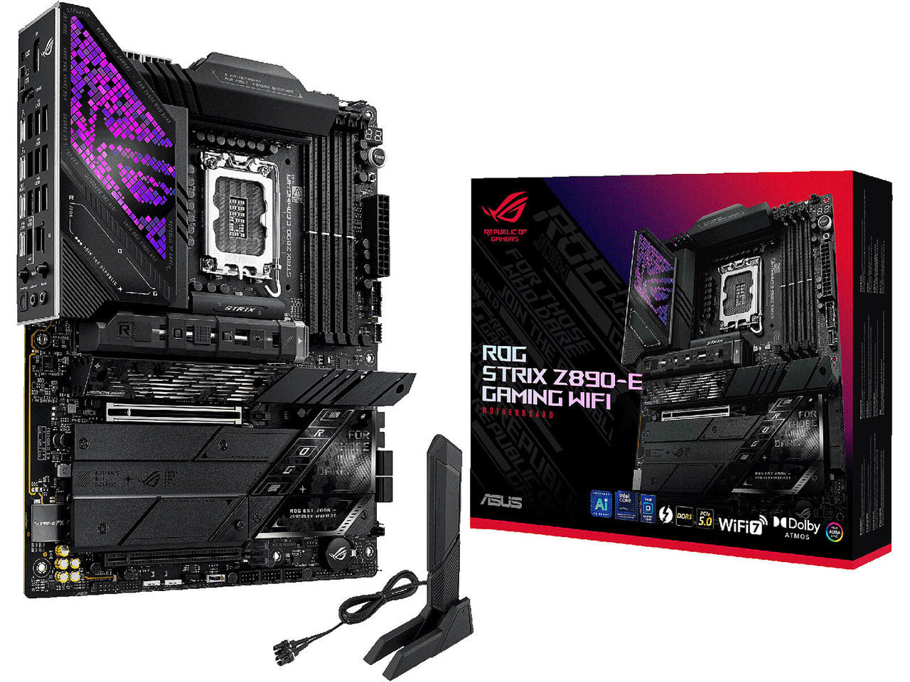 Дънна платка Asus ROG STRIX Z890-E GAMING WIFI, DDR5, ATX, LGA1851 - 90MB1IM0-M0EAY0