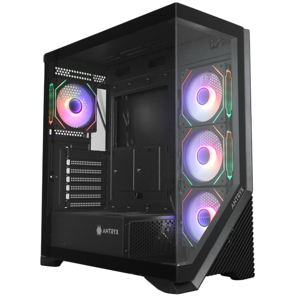 Кутия за компютър Trendsonic V-Gaming Artemis, Type C, включени 4бр ARGB вентилатори, дистанционно управление, Black - FC-AR17A-ARGB