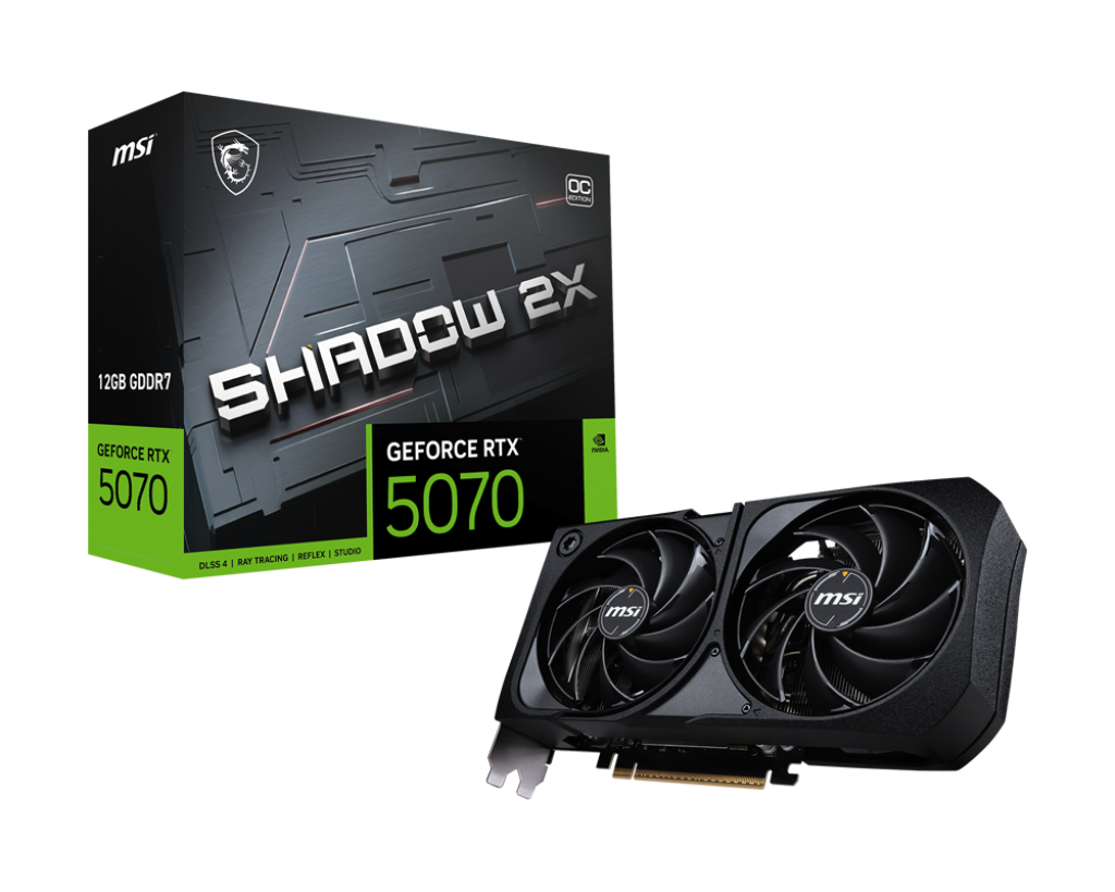 Видео карта MSI GeForce RTX 5070 12G SHADOW 2X OC, 192bit - 912-V532-005