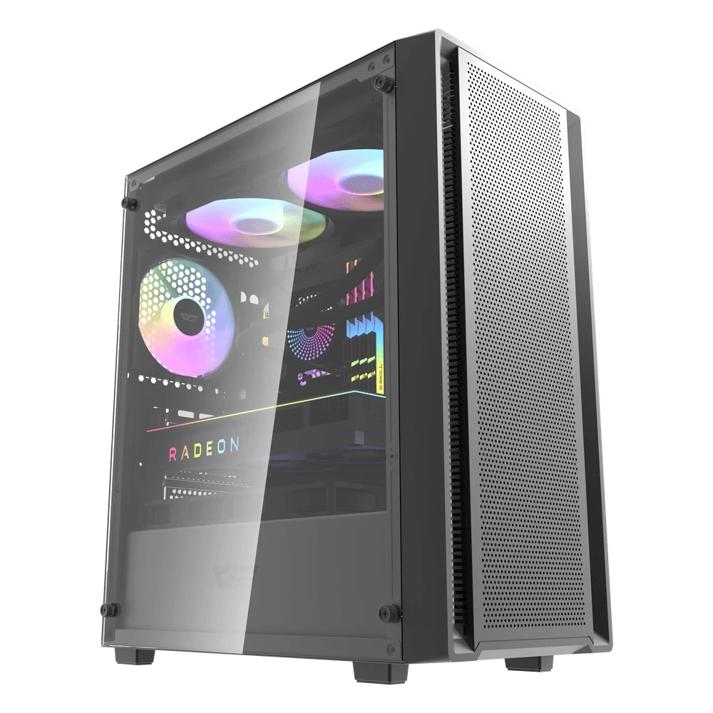 Кутия за компютър Darkflash DK353 Black, ATX, с включени 4бр вентилатора - DK353-BK