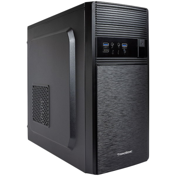 Кутия за компютър Trendsonic FC-F56A, PSU 550W, ATX, 2 x USB 3.0, 1 X Type C,  Black - FC-F56A-USB-C