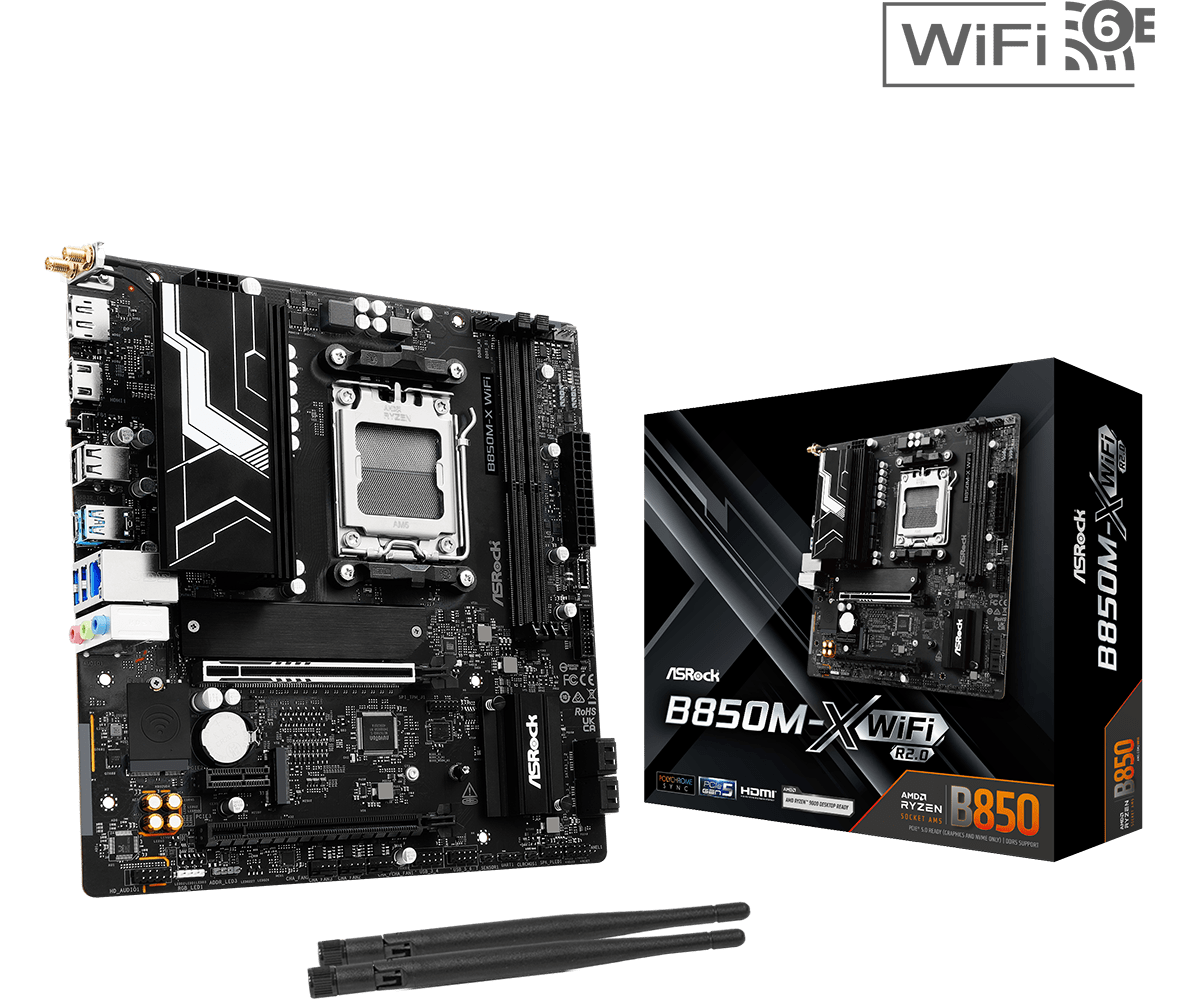 Дънна платка AsRock B850M-X WIFI R2.0, AM5