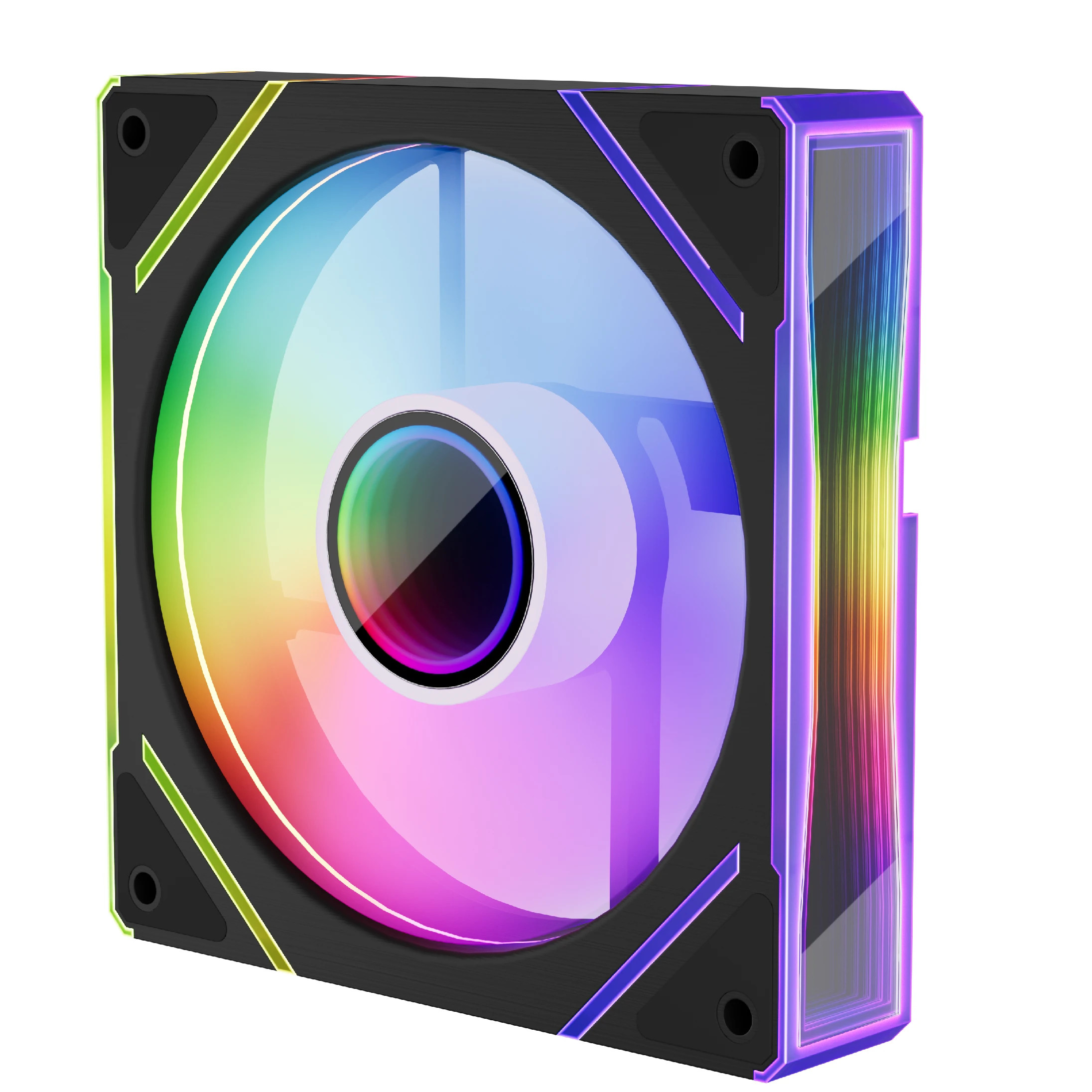 Вентилатор 1stPlayer FC7R 120mm, Infinity Mirror ARGB, REVERSE - Black - FAN-FC7R-BK