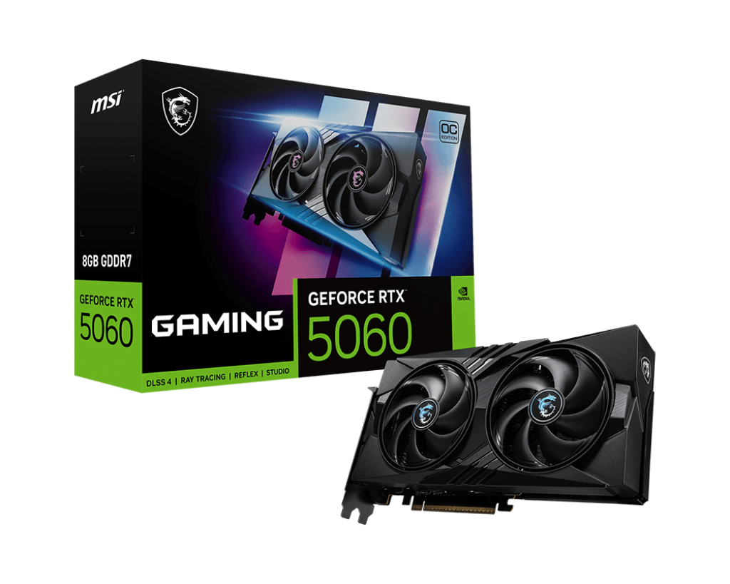 Видео карта MSI NVIDIA GeForce RTX 5060 8G GAMING OC, 8GB GDDR7, 128bit - 912-V537-005