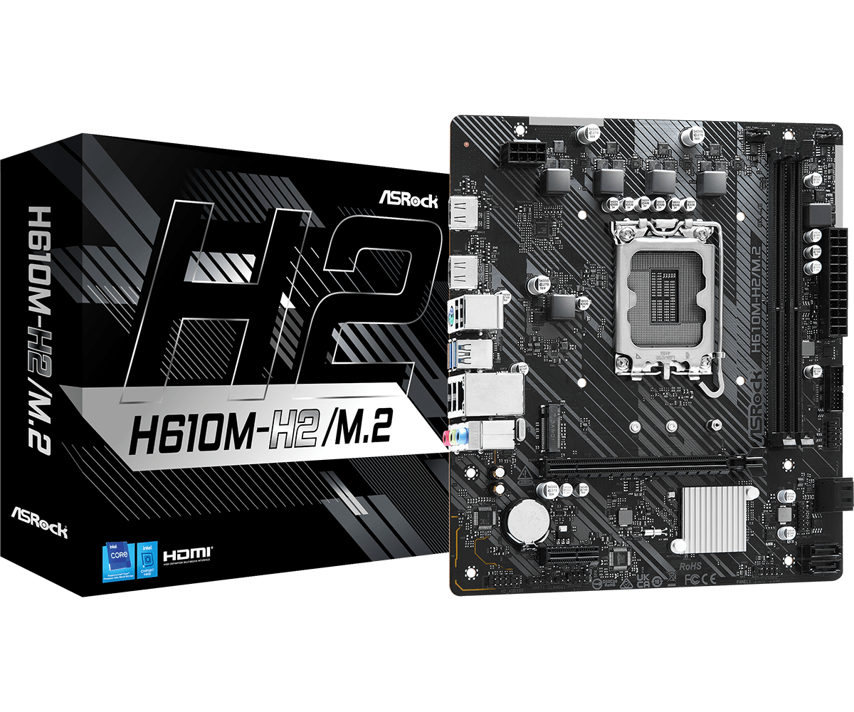 Дънна платка AsRock H610M-H2, M.2, DDR4, LGA1700