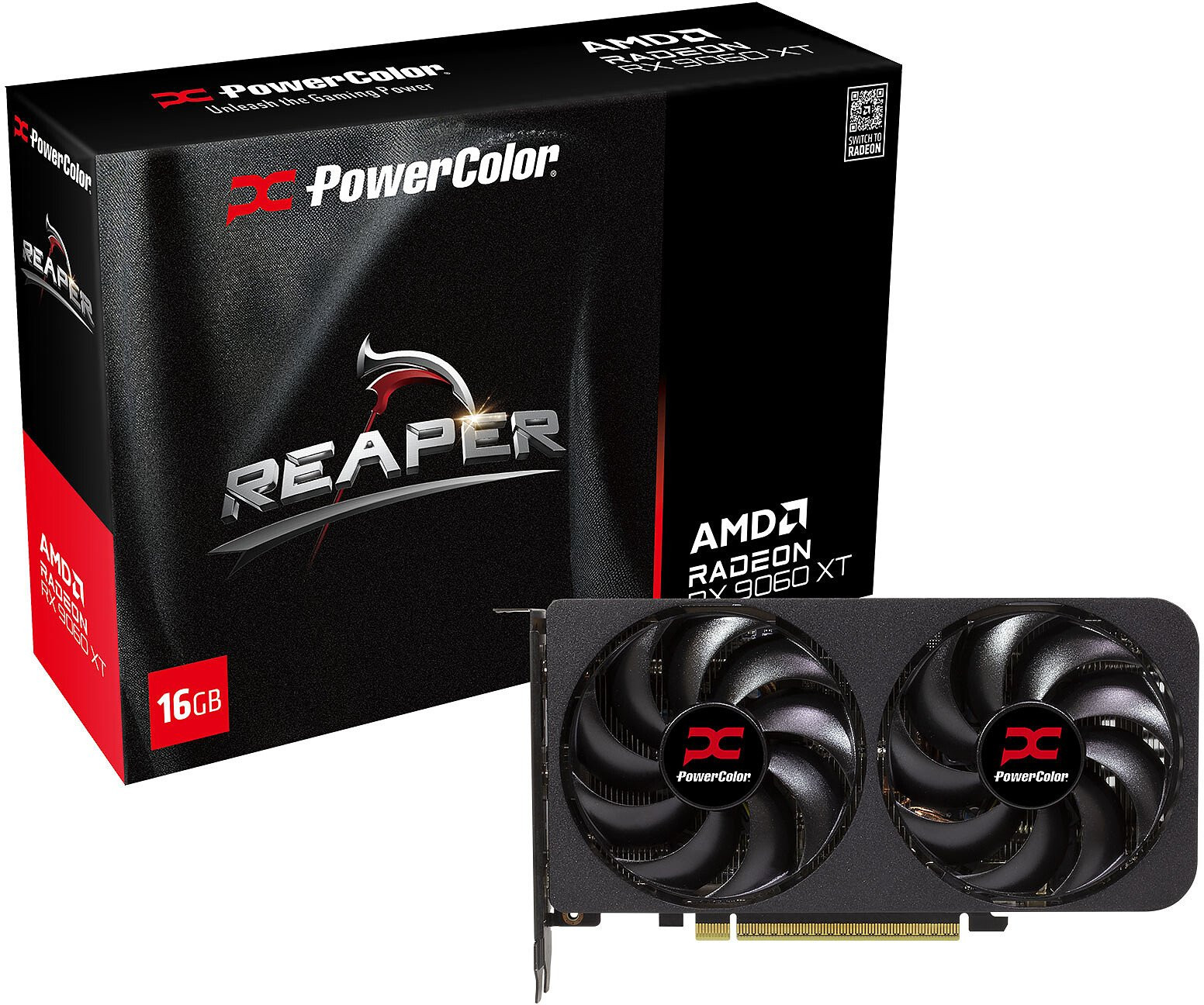 Видео карта PowerColor Radeon RX 9060 XT Reaper 16GB GDDR6, 128bit - 1A1-G00433800G