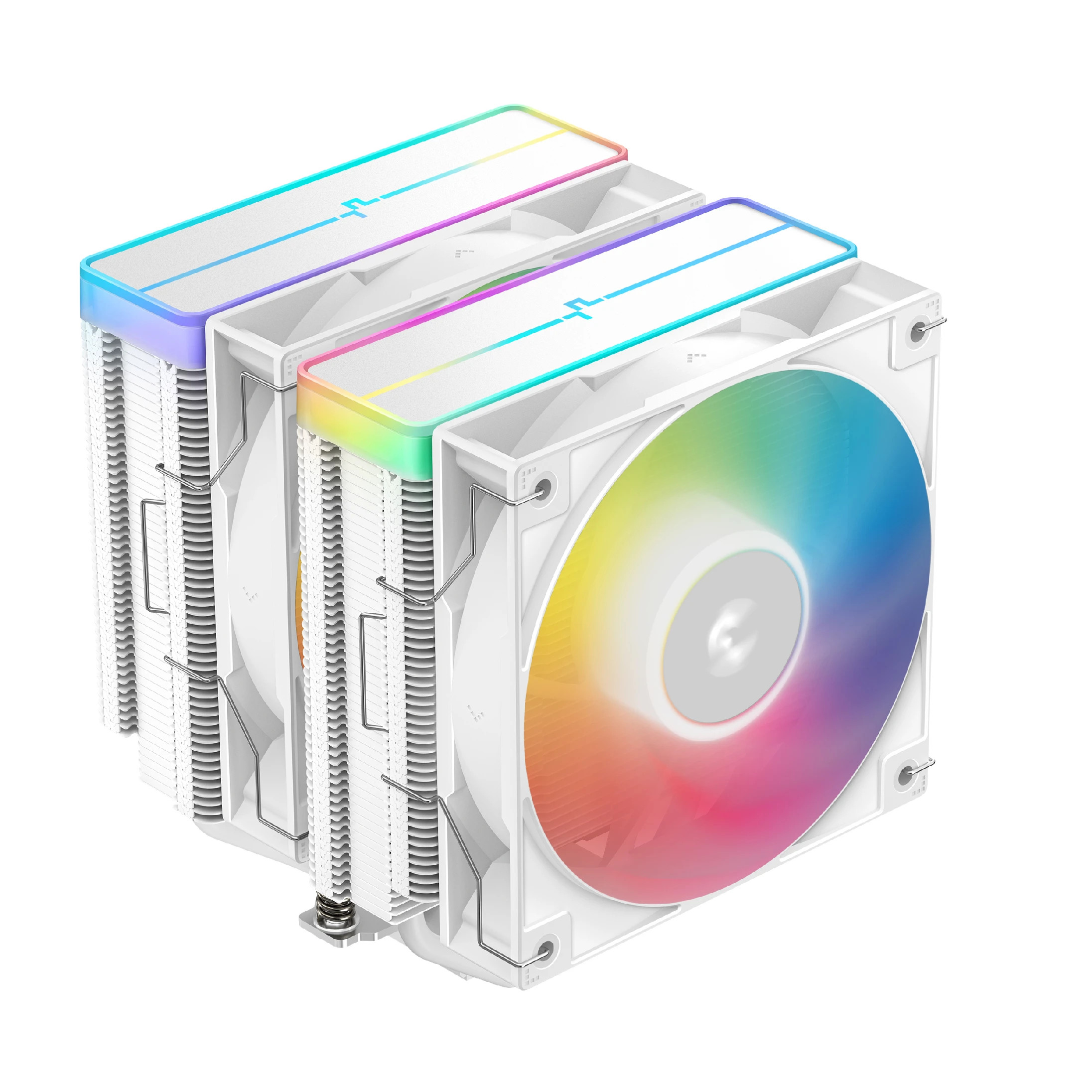 Охладител за процесор DeepCool AG620 WHITE, Addressable RGB V2, Dual-Tower, LGA1700/AM5 - R-AG620-WHAMMN-GJD