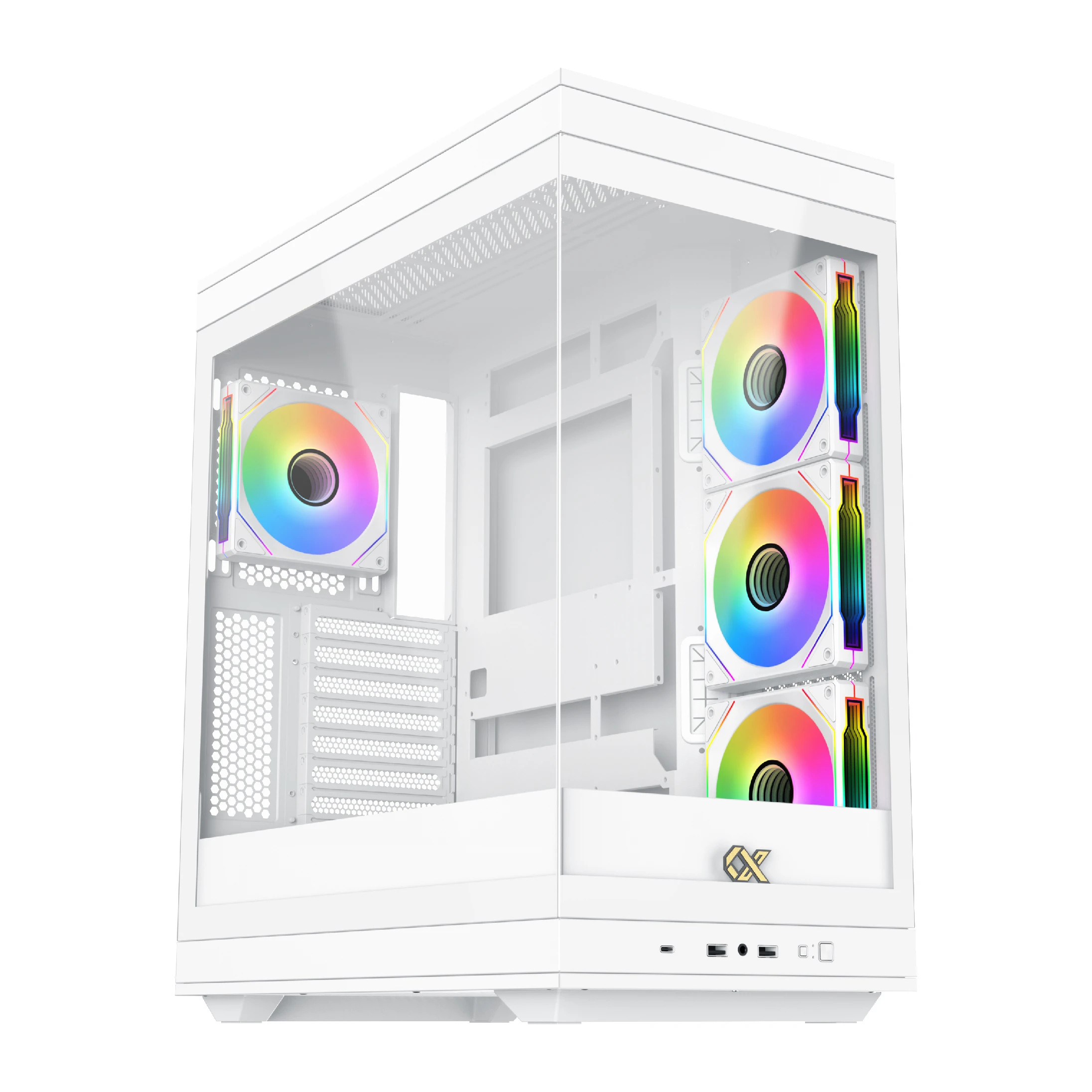 Кутия за компютър Xigmatek Meta Arctic, EATX, 4бр. 120 mm ARGB вентилатори - EN45073