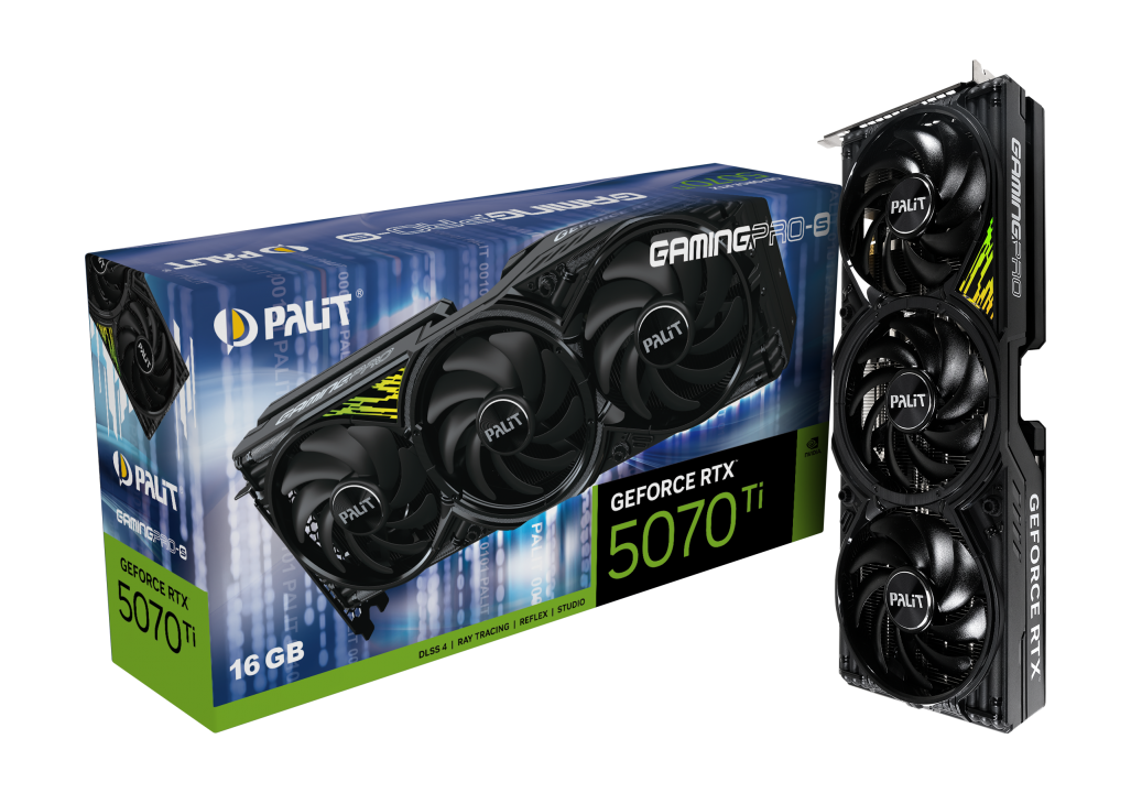 Видео карта Palit GeForce RTX 5070 Ti GamingPro-S 16GB GDDR7, 256 bit - NE7507T019T2-GB2031U