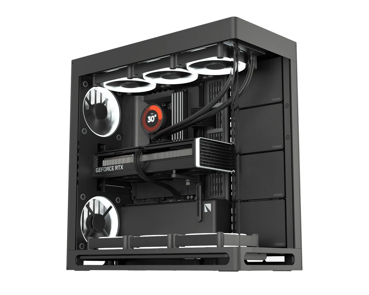 Кутия за компютър HAVN HS 420 Base Edition Black, E-ATX - HVN-CA-HS420-06