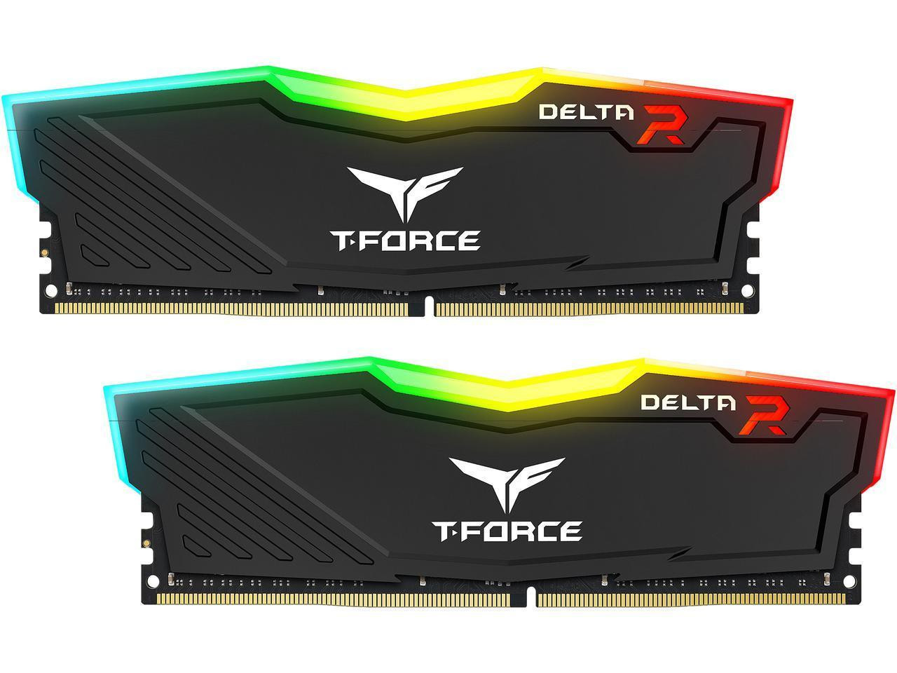 RAM памет Team Group 16GB (2x8GB) 3200MHz DDR4 CL16-20-20-40 1.35V T-Force Delta RGB Black - TF3D416G3200HC16FDC01