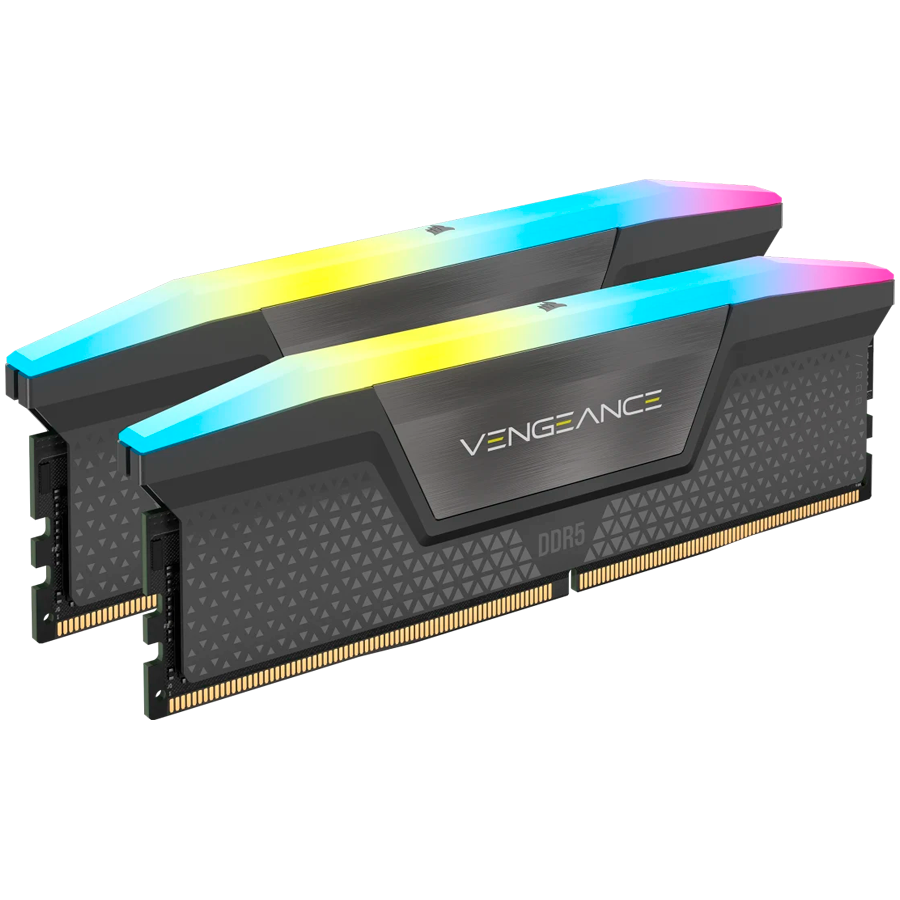 RAM памет Corsair 32GB(2x16GB) DDR5 6400MHz Vengeance RGB, CL32-40-40-84 1.40V Intel XMP & AMD EXPO, GREY - CMH32GX5M2B6400Z32
