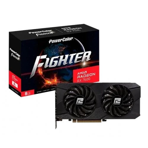 Видео карта POWERCOLOR Radeon RX 7600 Fighter V2 8GB GDDR6 - 1A1-G00433100G