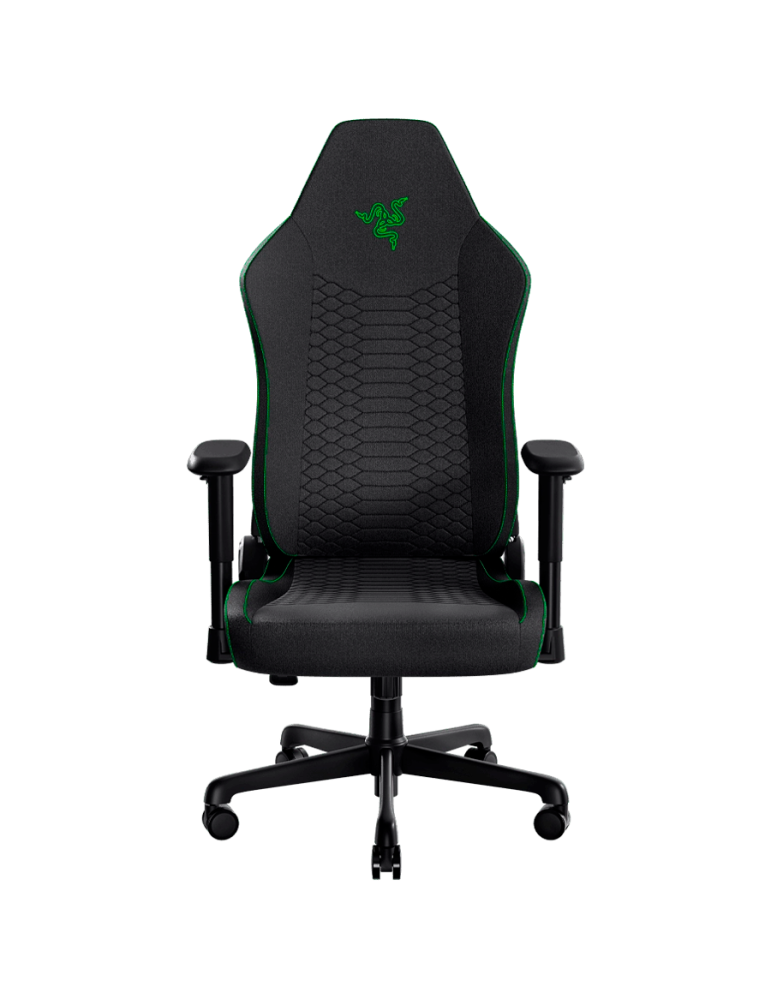 Геймърски стол Razer Iskur V2 X, Плат, Черен, Lumbar Arch, 152° рeclining, 2D подлакътници, Memory Foam възглавница - RZ38-05310100-R3G1 - 1