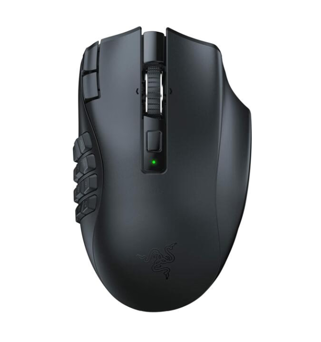Професионална безжична геймърска мишка RAZER Naga V2 HyperSpeed, Геймърска, 18 программируеми бутона, 2.4GHz безжична - RZ01-03600100-R3G1 - 1