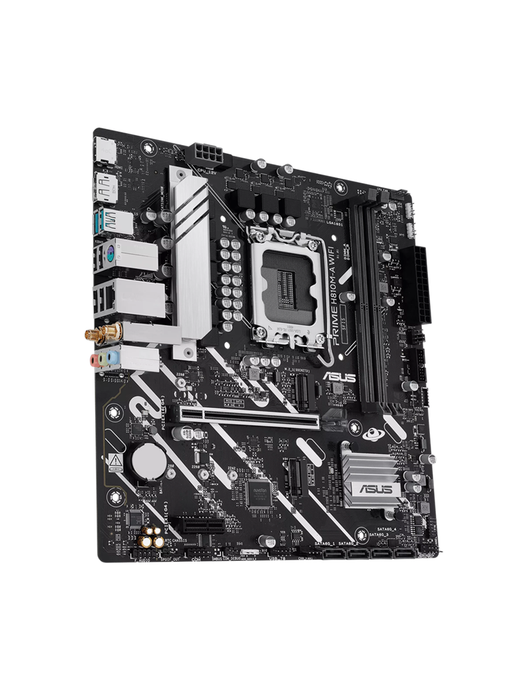 Дънна платка ASUS PRIME H810M-A WIFI, LGA1851, DDR5 до 128GB, 2x M.2 PCIe 4.0, 4x SATA, Wi-Fi 6, Bluetooth 5.3 - 90MB1KJ0-M0EAY0 - 1