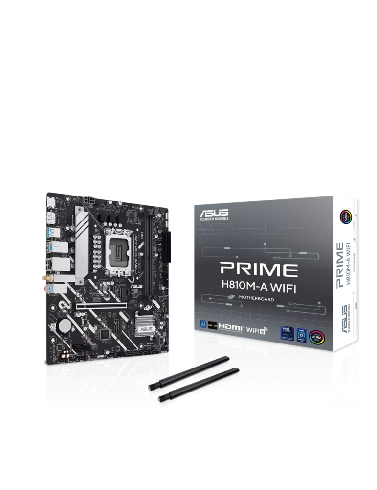 Дънна платка ASUS PRIME H810M-A WIFI, LGA1851, DDR5 до 128GB, 2x M.2 PCIe 4.0, 4x SATA, Wi-Fi 6, Bluetooth 5.3 - 90MB1KJ0-M0EAY0 - 5
