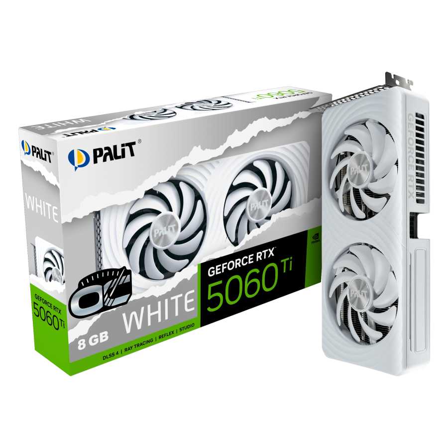 Видео карта PALIT GeForce RTX 5060 Ti, 8GB GDDR7 128-bit, 2407MHz, 1x HDMI 2.1b 3x DP 2.1b - NE7506TU19P1-GB2062M
