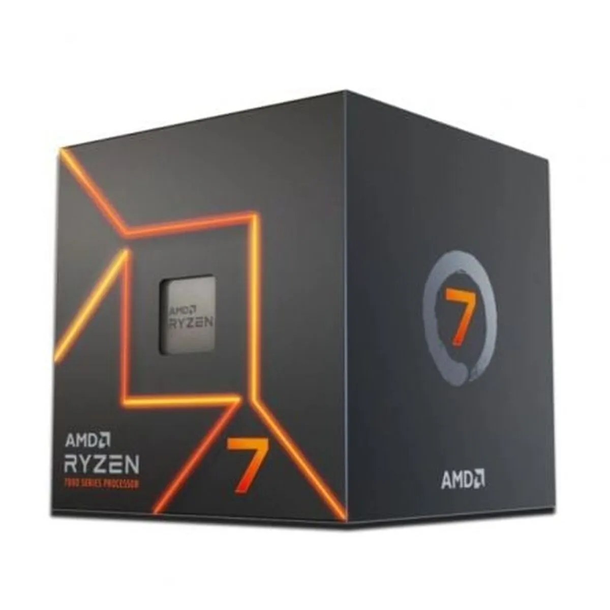 Процесор AMD Ryzen 7 7700, 8 ядра/16 нишки, 3.80-5.30GHz, AM5, 65W, с Radeon Graphics - 100-100000592SBX - 1