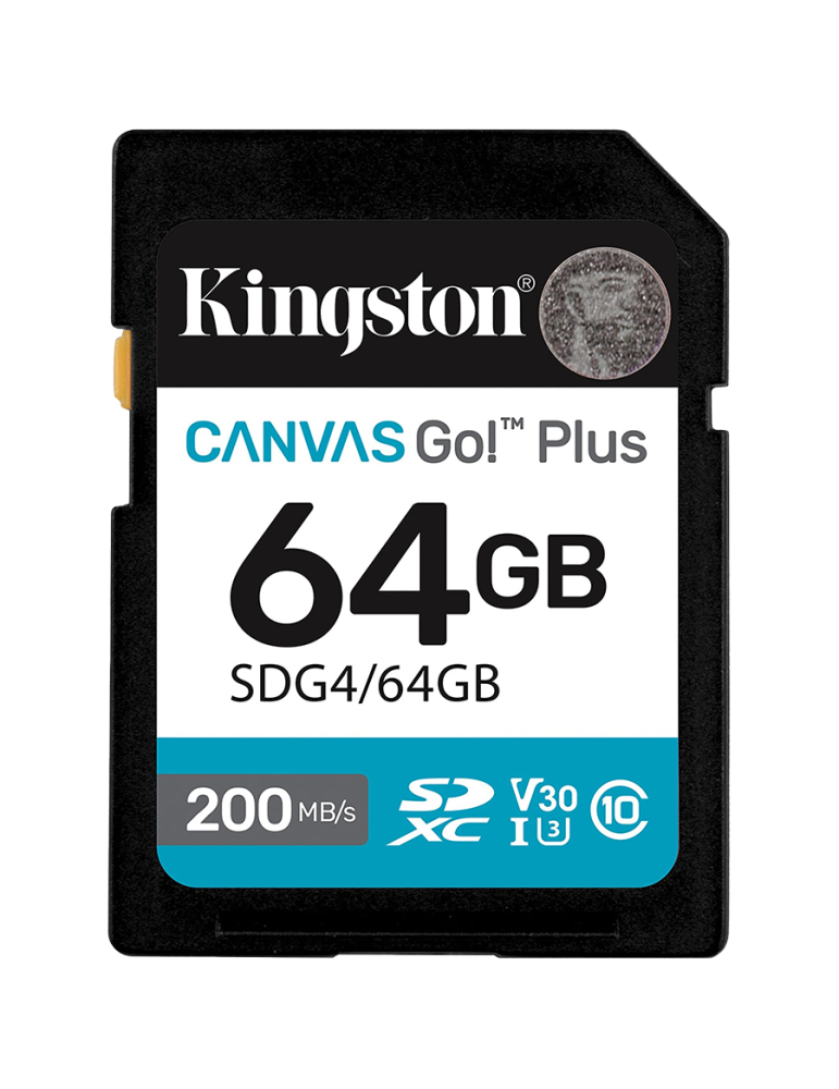 SD карта Kingston Canvas Go Plus Gen4 64GB, UHS-I U3 V30, 200MB/s - SDG4/64GB - 1