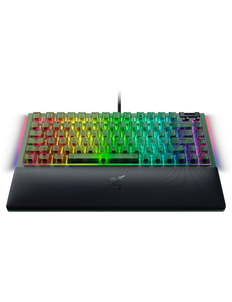 Механична гейминг клавиатура Razer BlackWidow V4 75%, 75% механична, USB тип C, Razer Chroma RGB, 8000Hz, Phantom Green - RZ03-05003300-R3M1 - 2