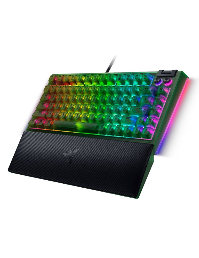 Механична гейминг клавиатура Razer BlackWidow V4 75%, 75% механична, USB тип C, Razer Chroma RGB, 8000Hz, Phantom Green - RZ03-05003300-R3M1 - 3