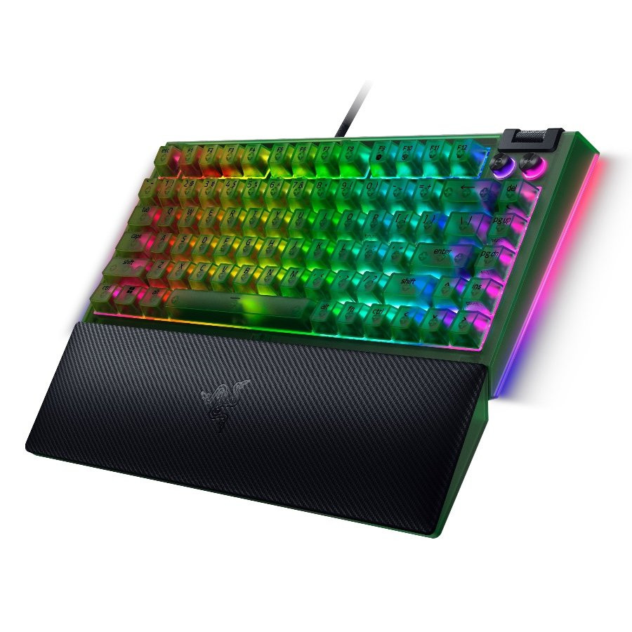 Механична гейминг клавиатура Razer BlackWidow V4 75%, 75% механична, USB тип C, Razer Chroma RGB, 8000Hz, Phantom Green - RZ03-05003300-R3M1 - 3