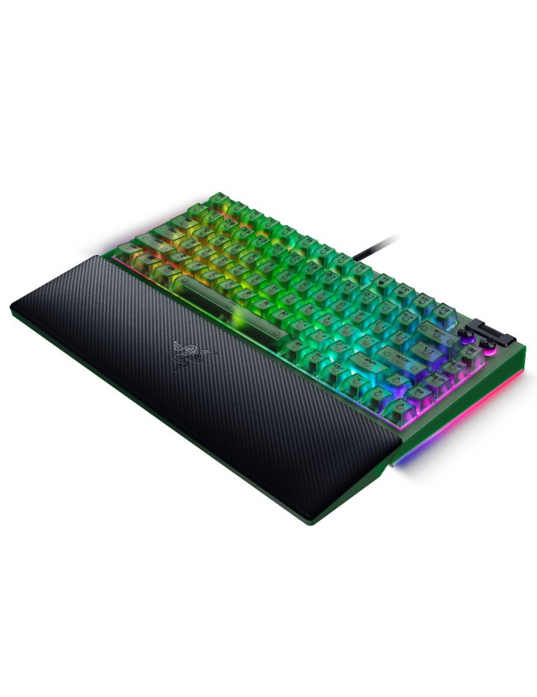 Механична гейминг клавиатура Razer BlackWidow V4 75%, 75% механична, USB тип C, Razer Chroma RGB, 8000Hz, Phantom Green - RZ03-05003300-R3M1 - 4
