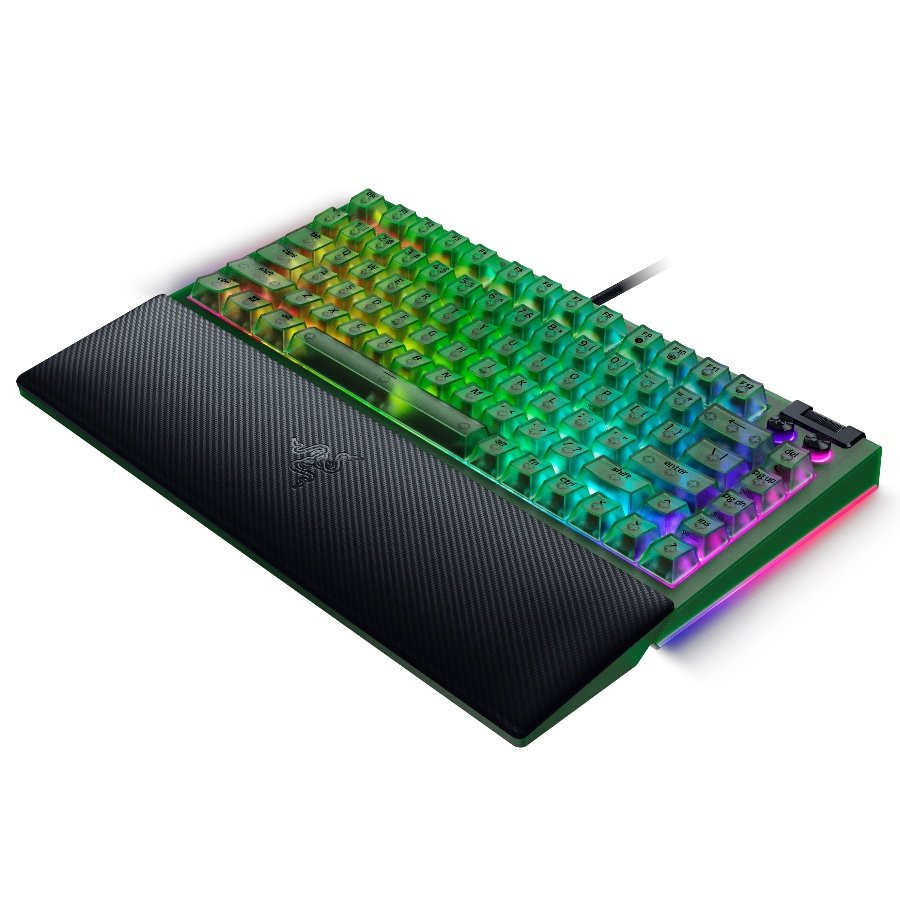 Механична гейминг клавиатура Razer BlackWidow V4 75%, 75% механична, USB тип C, Razer Chroma RGB, 8000Hz, Phantom Green - RZ03-05003300-R3M1 - 4