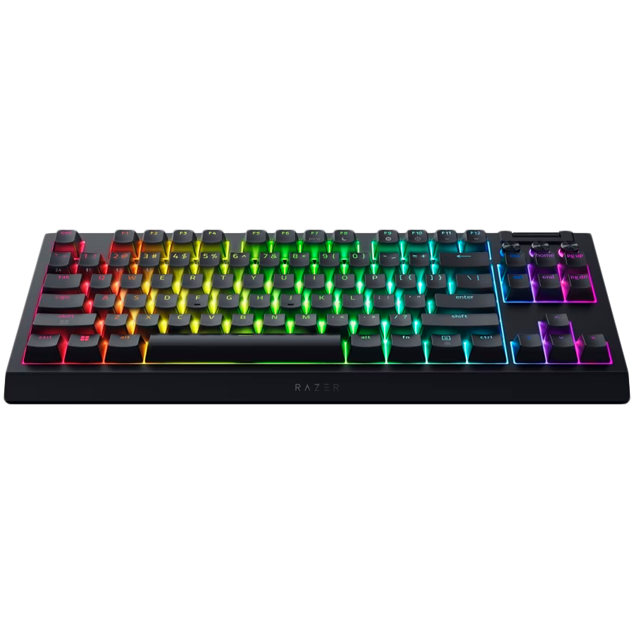 Професионална безжична механична клавиатура RAZER BlackWidow V4 Tenkeyless HyperSpeed, Механични суичове, Bluetooth/RF, RGB подсветка, US Layout - RZ03-05480100-R3M1 - 2